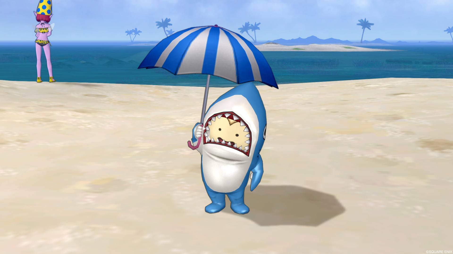 サメきぐるみ-傘